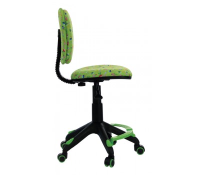 Кресло детское Бюрократ CH-204-F зеленый кактусы крестовина пластик подст.для ног