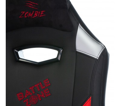 Кресло игровое Zombie HERO BATTLEZONE черный/красный эко.кожа с подголов. крестовина пластик
