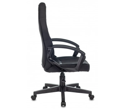 Кресло игровое Zombie 10 черный текстиль/эко.кожа крестовина пластик