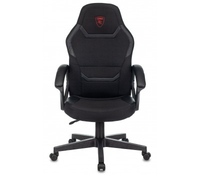 Кресло игровое Zombie 10 черный текстиль/эко.кожа крестовина пластик