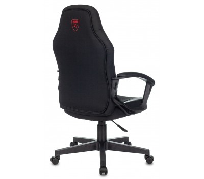 Кресло игровое Zombie 10 черный текстиль/эко.кожа крестовина пластик