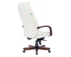 Кресло руководителя Бюрократ T-9923WALNUT слоновая кость кожа крестовина металл/дерево-foto4