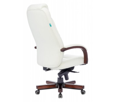 Кресло руководителя Бюрократ T-9923WALNUT слоновая кость кожа крестовина металл/дерево