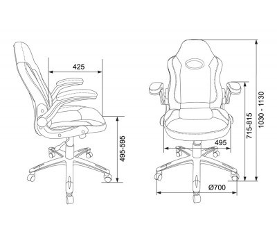 Кресло игровое Zombie VIKING-1N черный эко.кожа крестовина пластик