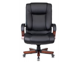 Кресло руководителя Бюрократ T-9925WALNUT черный кожа крестовина металл/дерево-foto2