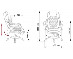 Кресло руководителя Бюрократ T-9917 коричневый рец.кожа/кожзам крестовина пластик пластик золото-foto2