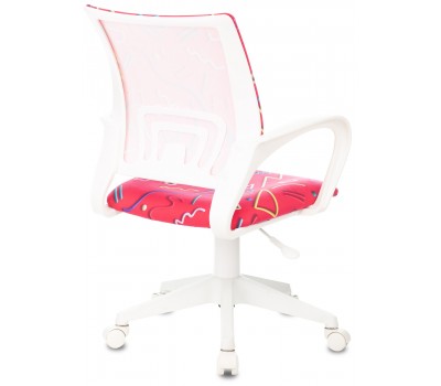 Кресло детское Бюрократ KD-W4 малиновый Sticks 05 крестовина пластик белый пластик белый