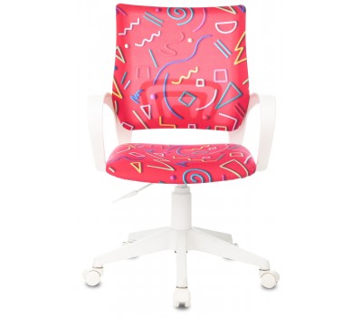 Кресло детское Бюрократ KD-W4 малиновый Sticks 05 крестовина пластик белый пластик белый