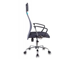 Кресло руководителя Бюрократ KB-6N темно-серый TW-04 TW-12 сетка/ткань с подголов. крестовина металл хром-foto3