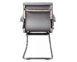 Кресло Бюрократ CH-993-Low-V серый эко.кожа низк.спин. полозья металл хром-foto4