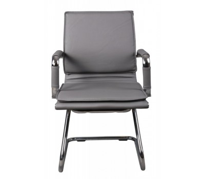 Кресло Бюрократ CH-993-Low-V серый эко.кожа низк.спин. полозья металл хром