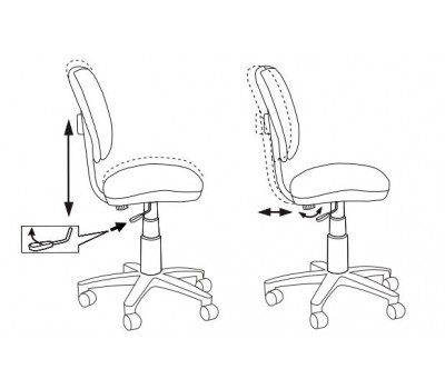 Кресло детское Бюрократ CH-W204NX голубой TW-55 крестовина пластик пластик белый