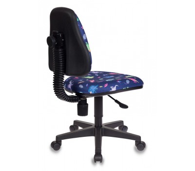 Кресло детское Бюрократ KD-4 синий динозаврики крестовина пластик