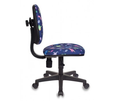 Кресло детское Бюрократ KD-4 синий динозаврики крестовина пластик