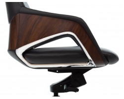 Кресло руководителя Бюрократ _DAO-2 черный кожа с подголов. крестовина алюминий-foto6