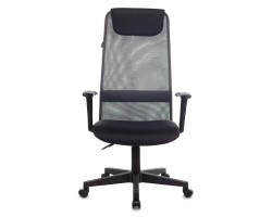 Кресло руководителя Бюрократ KB-8 темно-серый TW-04 TW-12 сетка/ткань с подголов. крестовина пластик-foto2