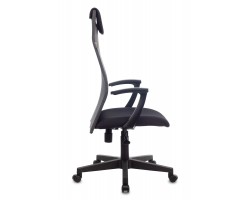 Кресло руководителя Бюрократ KB-8 темно-серый TW-04 TW-12 сетка/ткань с подголов. крестовина пластик-foto3