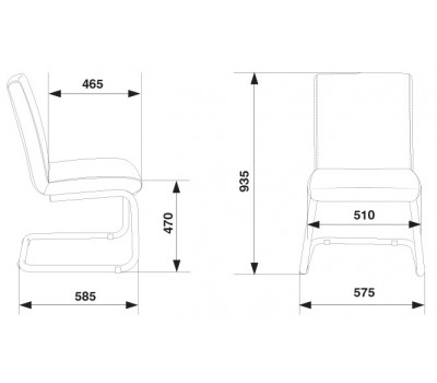 Кресло Бюрократ CH-250-V черный эко.кожа полозья металл хром