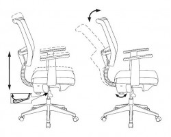 Кресло Бюрократ CH-535 черный TW-01 TW-11 сетка/ткань крестовина пластик-foto7