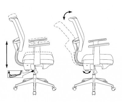 Кресло Бюрократ CH-535 черный TW-01 TW-11 сетка/ткань крестовина пластик