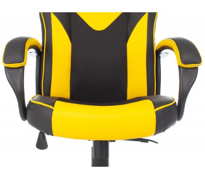 Кресло игровое Zombie GAME 17 черный/желтый текстиль/эко.кожа крестовина пластик