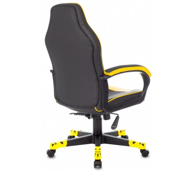 Кресло игровое Zombie GAME 17 черный/желтый текстиль/эко.кожа крестовина пластик