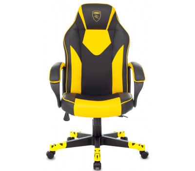Кресло игровое Zombie GAME 17 черный/желтый текстиль/эко.кожа крестовина пластик