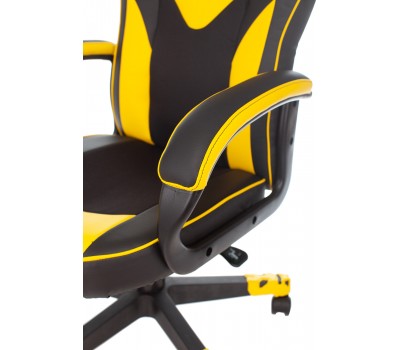 Кресло игровое Zombie GAME 17 черный/желтый текстиль/эко.кожа крестовина пластик