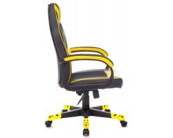 Кресло игровое Zombie GAME 17 черный/желтый текстиль/эко.кожа крестовина пластик-foto3
