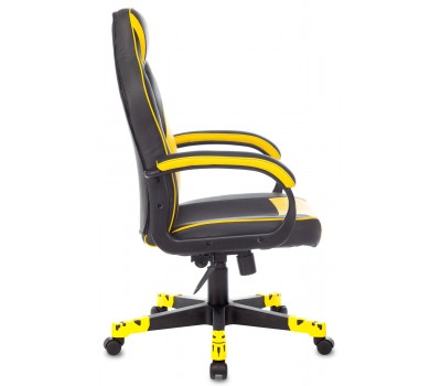 Кресло игровое Zombie GAME 17 черный/желтый текстиль/эко.кожа крестовина пластик