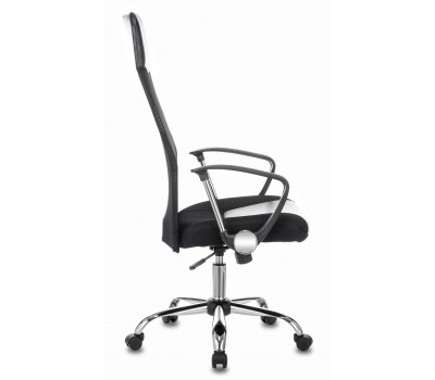 Кресло руководителя Бюрократ CH-600SL черный эко.кожа/сетка крестовина металл хром