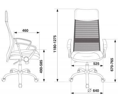 Кресло руководителя Бюрократ CH-600SL черный эко.кожа/сетка крестовина металл хром