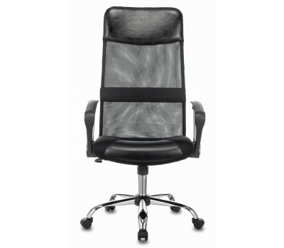 Кресло руководителя Бюрократ CH-600SL черный эко.кожа/сетка крестовина металл хром