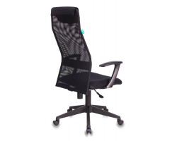 Кресло руководителя Бюрократ KB-8N черный TW-01 TW-11 сетка/ткань с подголов. крестовина пластик-foto4