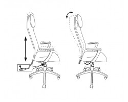 Кресло руководителя Бюрократ KB-8N черный TW-01 TW-11 сетка/ткань с подголов. крестовина пластик-foto7