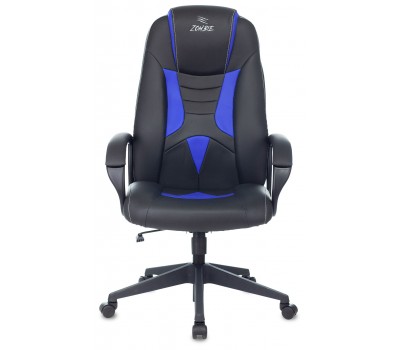 Кресло игровое Zombie 8 черный/синий эко.кожа крестовина пластик