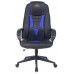 Кресло игровое Zombie 8 черный/синий эко.кожа крестовина пластик