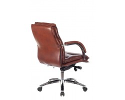 Кресло руководителя Бюрократ T-9927SL-LOW светло-коричневый Leather Eichel кожа низк.спин. крестовина металл хром-foto4