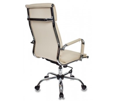 Кресло руководителя Бюрократ Ch-993 слоновая кость эко.кожа крестовина металл хром
