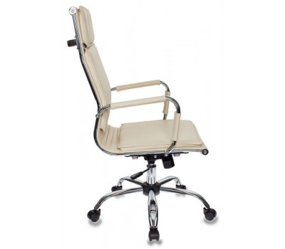 Кресло руководителя Бюрократ Ch-993 слоновая кость эко.кожа крестовина металл хром