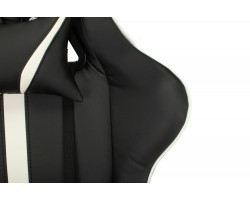 Кресло игровое Zombie A4 черный/белый эко.кожа с подголов. крестовина пластик-foto9