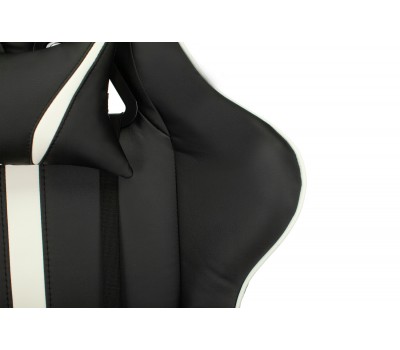 Кресло игровое Zombie A4 черный/белый эко.кожа с подголов. крестовина пластик