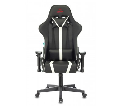 Кресло игровое Zombie A4 черный/белый эко.кожа с подголов. крестовина пластик