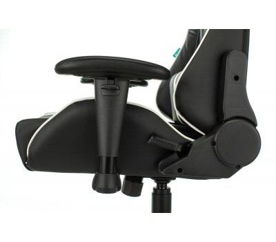 Кресло игровое Zombie A4 черный/белый эко.кожа с подголов. крестовина пластик