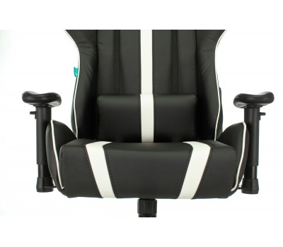 Кресло игровое Zombie A4 черный/белый эко.кожа с подголов. крестовина пластик