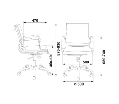Кресло руководителя Бюрократ CH-993-Low серый эко.кожа низк.спин. крестовина металл хром