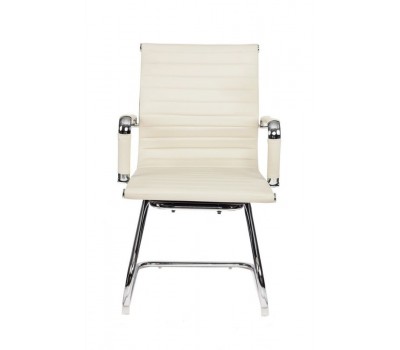 Кресло Бюрократ CH-883-LOW-V слоновая кость эко.кожа низк.спин. полозья металл хром