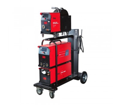 FUBAG Сварочный полуавтомат инвертор XMIG 500T DW PULSE + Подающий механизм DRIVE XMIG DW PULSE + Горелка FB 550W 3m + Блок жидкостного охлаждения Cool XMIG + Шланг-пакет 5 метров 70мм2 14 pol с жидкостным охлаждением + Тележка XMIG