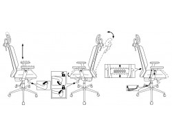 Кресло руководителя Бюрократ MC-612N-H черный TW-01 38-418 сетка/ткань с подголов. крестовина металл хром-foto6
