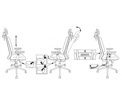 Кресло руководителя Бюрократ MC-612N-H черный TW-01 38-418 сетка/ткань с подголов. крестовина металл хром